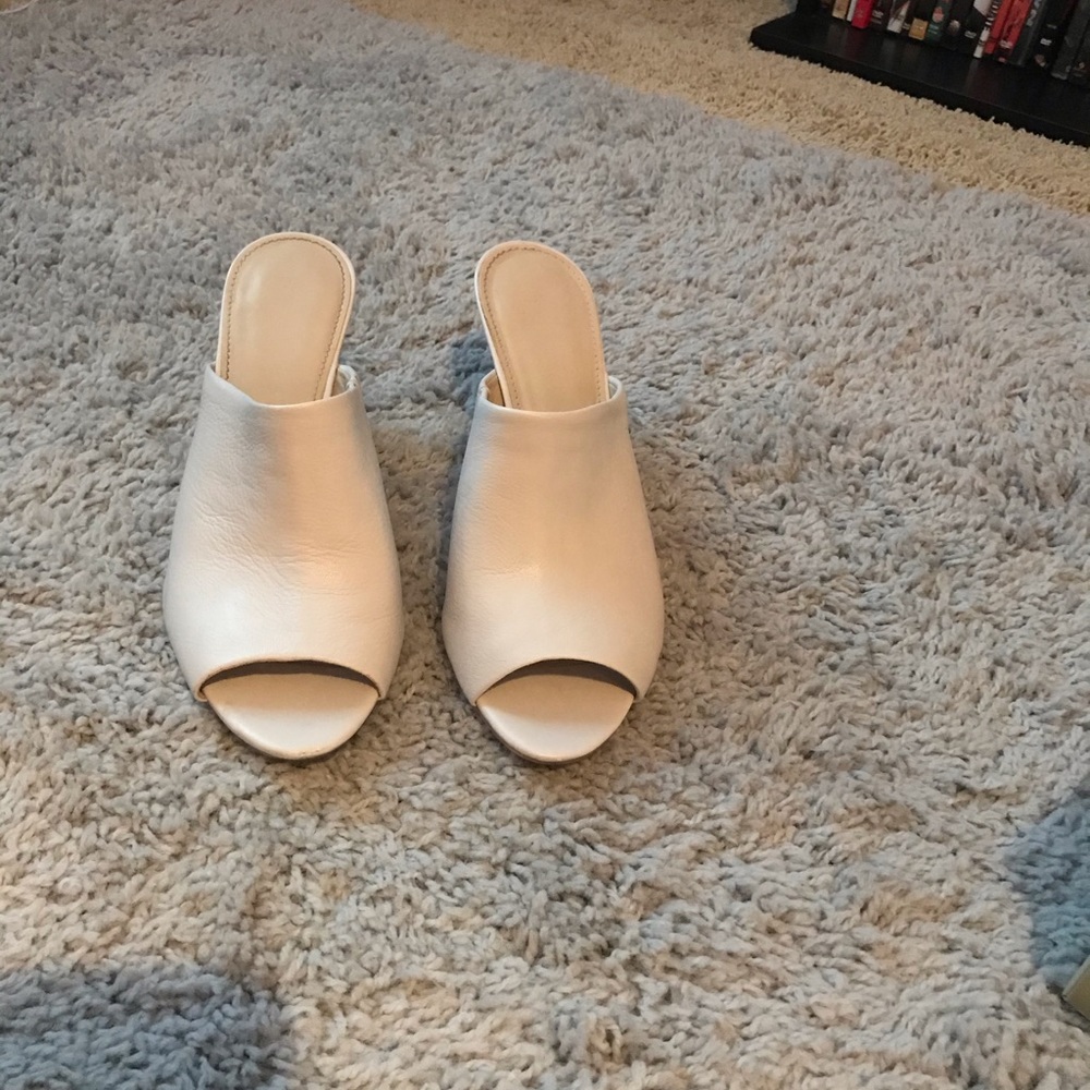 White Franco Sarto heels